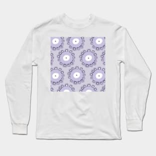 Boho Natural Collection Boho Aesthetic Flower Pattern in Lilac Pastel Purple Long Sleeve T-Shirt